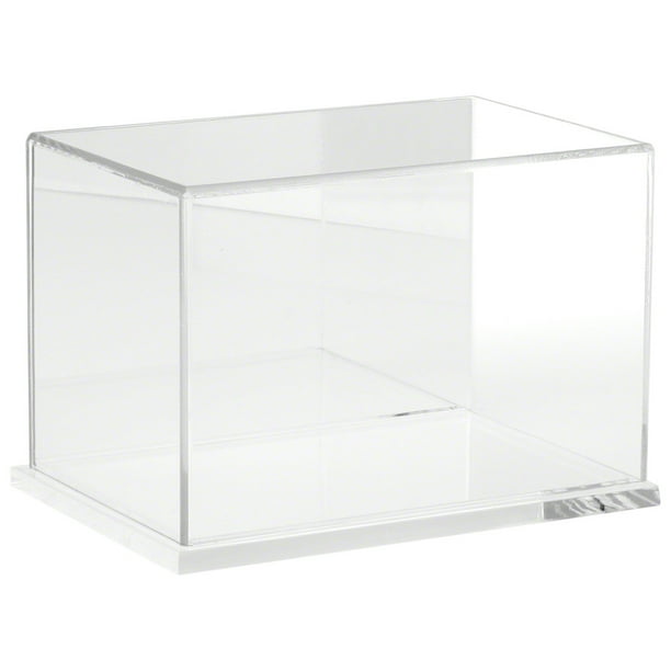Plymor Clear Acrylic Display Case with Hardwood Base 4 W x 4 D x 6 H Plymor Clear Acrylic Display Case with Hardwood Base 4 W x 4 D x 6 H